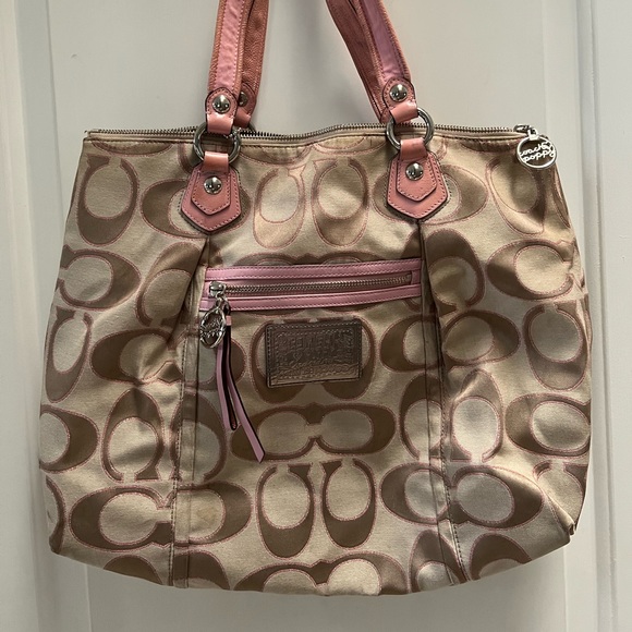 Coach Poppy signature jacquard purse - Picture 1 of 10